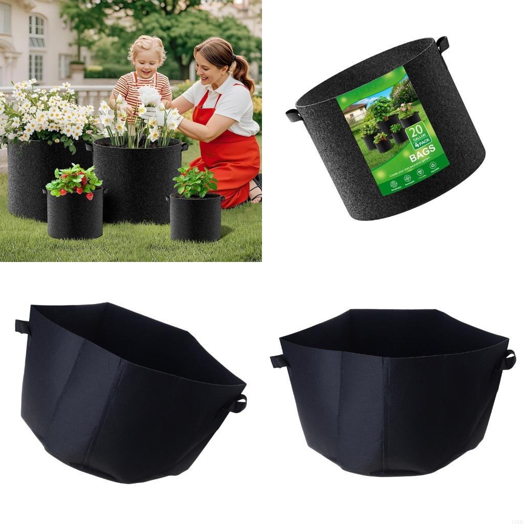 Grow Bags - ถุงปลูกผ้าพรีเมี่ยมวัสดุหนาการออกแบบการระบายน้ำกระถางทำสวน