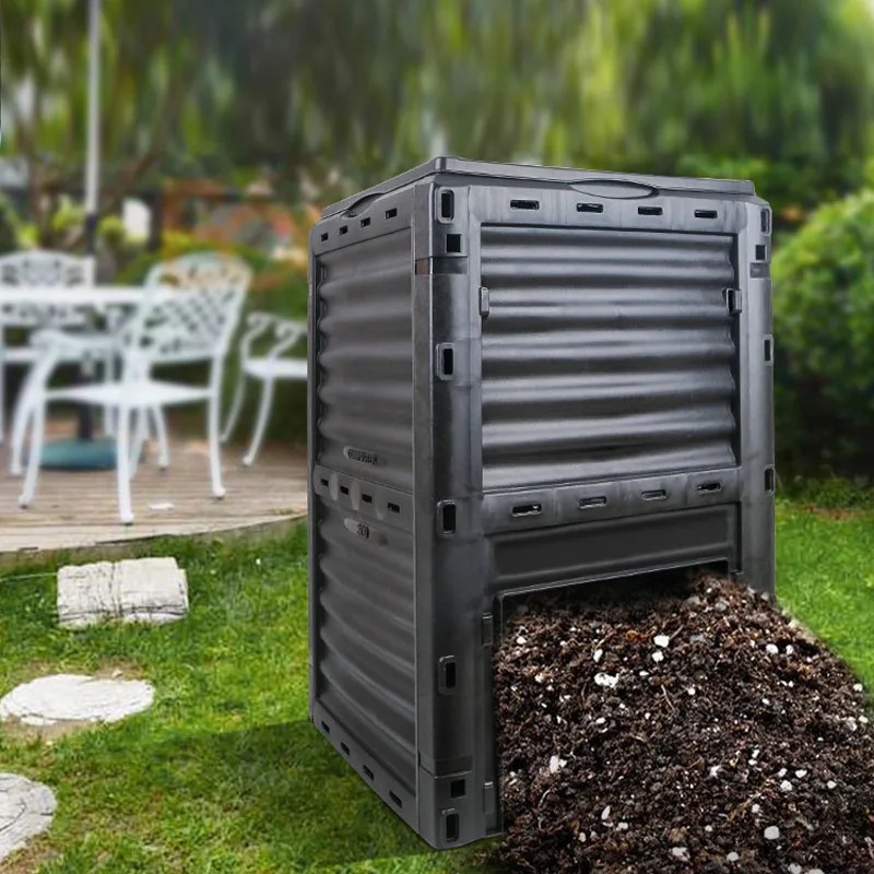 Gardening Tools Box - ถังหมักปุ๋ยในสวน กล่องหมักปุ๋ยกลางแจ้งสำหรับเศษอาหารในครัวและใบไม้ ถังหมักปุ๋ยอินทรีย์ เป็นมิตรกับสิ่งแวดล้อม