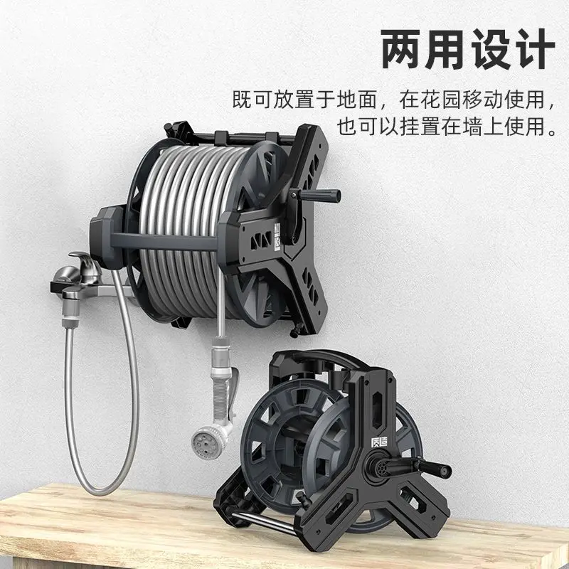 Gardening Tools Rack - ชุดสายยางรดน้ำพรีเมียมหลากสี พร้อมรถเข็นเก็บสายยาง อุปกรณ์ทำสวน สำหรับรดน้ำ ล้างพื้น