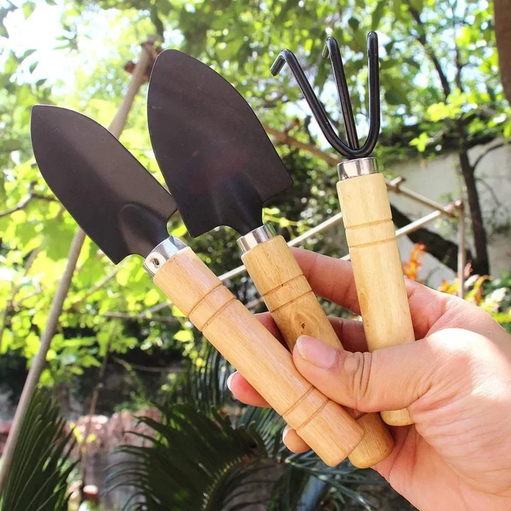 Gardening Tools Combo - ชุดเครื่องมือทำสวนขนาดเล็ก 3 ชิ้น/ชุด สำหรับดูแลต้นไม้ในร่ม ขุดดิน กำจัดวัชพืช
