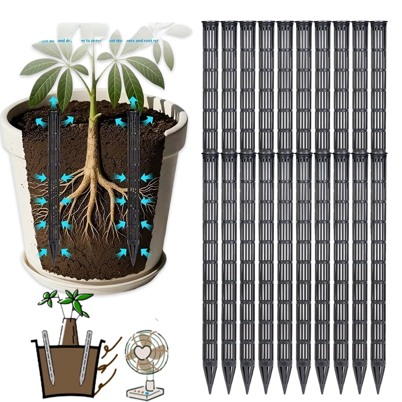 Gardening Tools Youtube - ท่อเติมอากาศสำหรับกระถางต้นไม้ 10 ชิ้น - ป้องกันรากเน่า ป้องกันการให้น้ำมากเกินไปเพื่อรากแข็งแรง