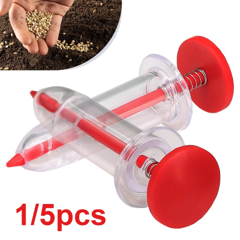 Fertilizer Dispenser - เครื่องหยอดเมล็ดแบบฉีด 1 ชิ้น/5 ชิ้น เครื่องหว่านเมล็ดแบบมือถือขนาดเล็ก เครื่องหว่านปุ๋ยและเมล็ดพันธุ์สำหรับสวน