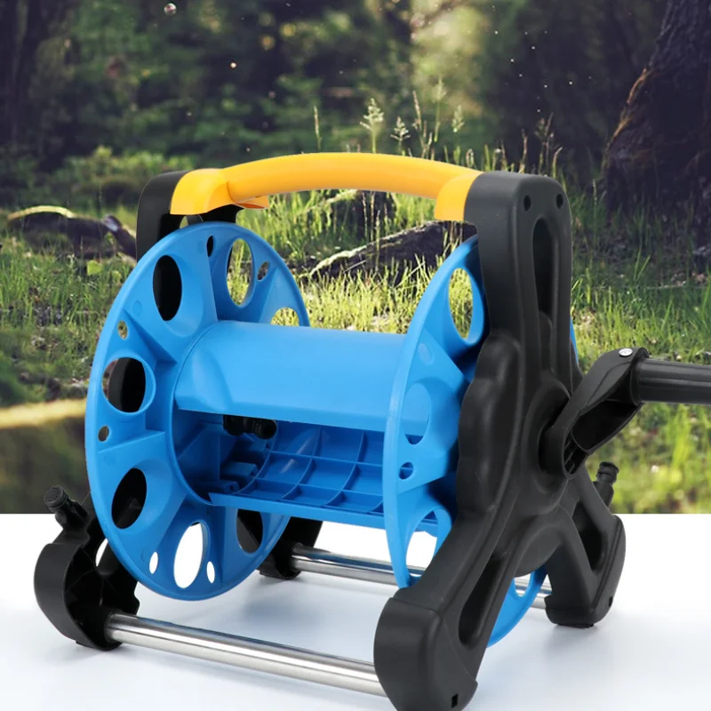 Gardening Tools Rack - รถบรรทุกสายยางอเนกประสงค์ขนาดใหญ่, ปืนฉีดน้ำล้างรถ, ชั้นวางเก็บสายยาง, รถบรรทุกเก็บม้วนสายยางสำหรับสวน, อุปกรณ์ทำความสะอาดรถยนต์