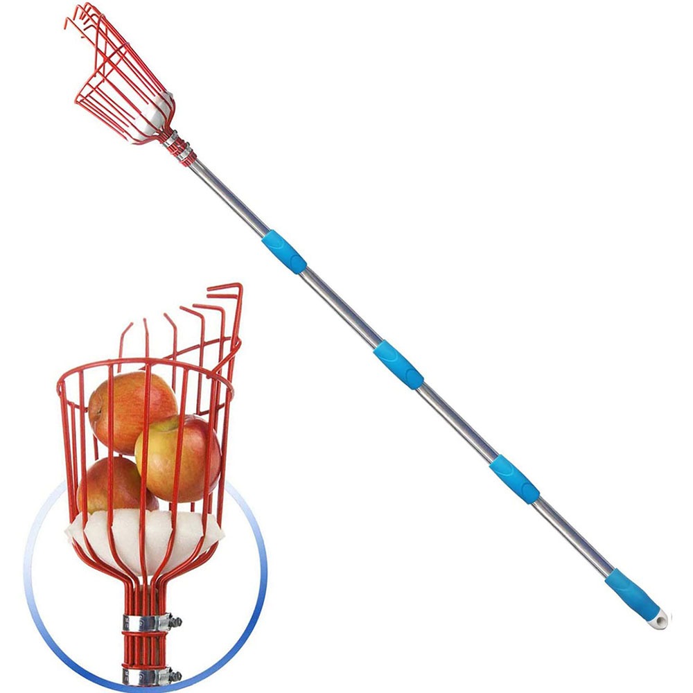 Gardening Tools Rack - ที่เก็บผลไม้ยาว 260 ซม., ตะกร้าปรับระดับความลึกได้, อุปกรณ์ทำสวนที่ใช้งานสะดวก, ตะกร้าเก็บผลไม้สำหรับเก็บแอปเปิล