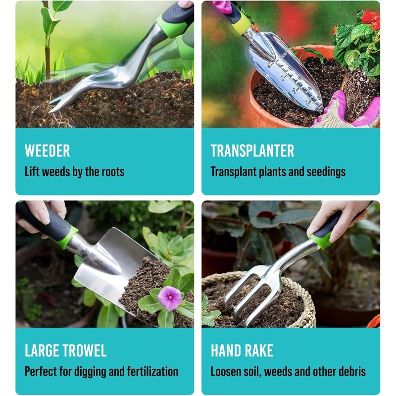 ชุดเครื่องมือทำสวนตามหลักสรีรศ - Gardening Hand Tools Yard บทวิจารณ์และราคา