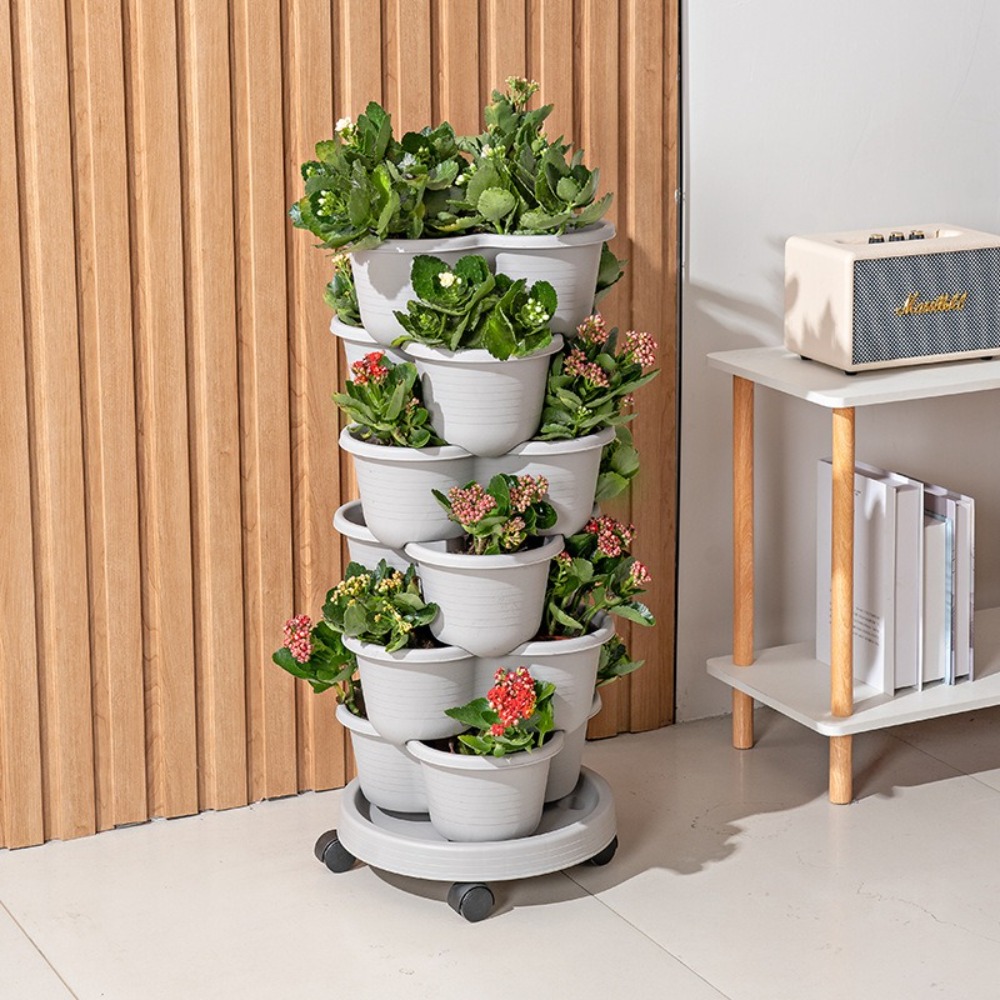 กระถางดอกไม้พลาสติกแบบซ้อนได้แ - Vertical Wall Planter บทวิจารณ์และราคา