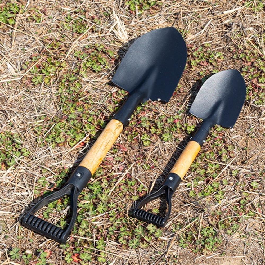 พลั่วเหล็กกันสนิมด้ามไม้ธรรมชา - Gardening Tools Spade บทวิจารณ์และราคา