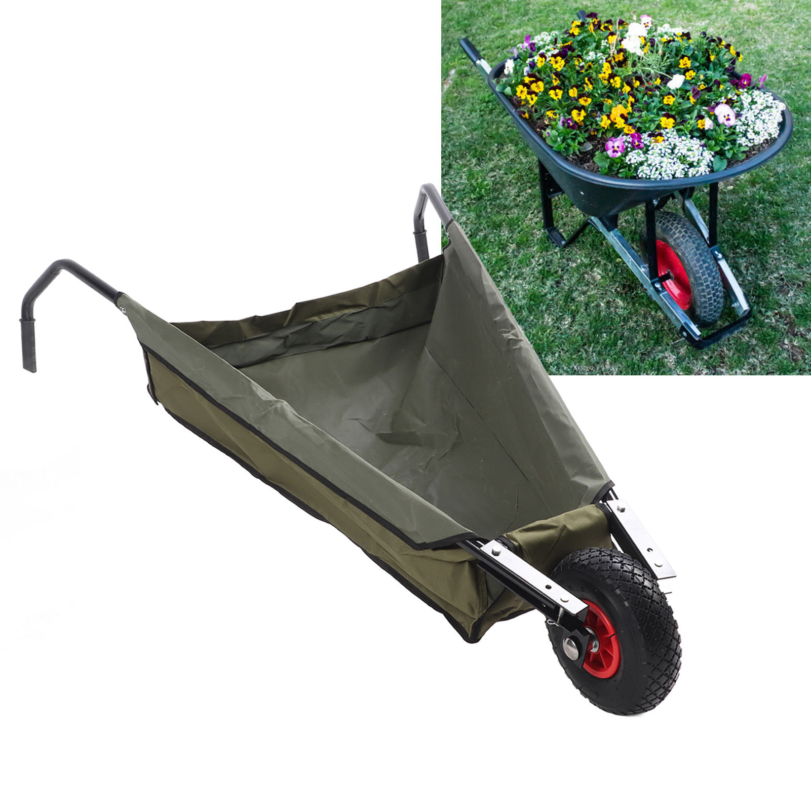 รถเข็นสวนแบบพับได้ โครงเหล็ก ถ - Grow Bags บทวิจารณ์และราคา