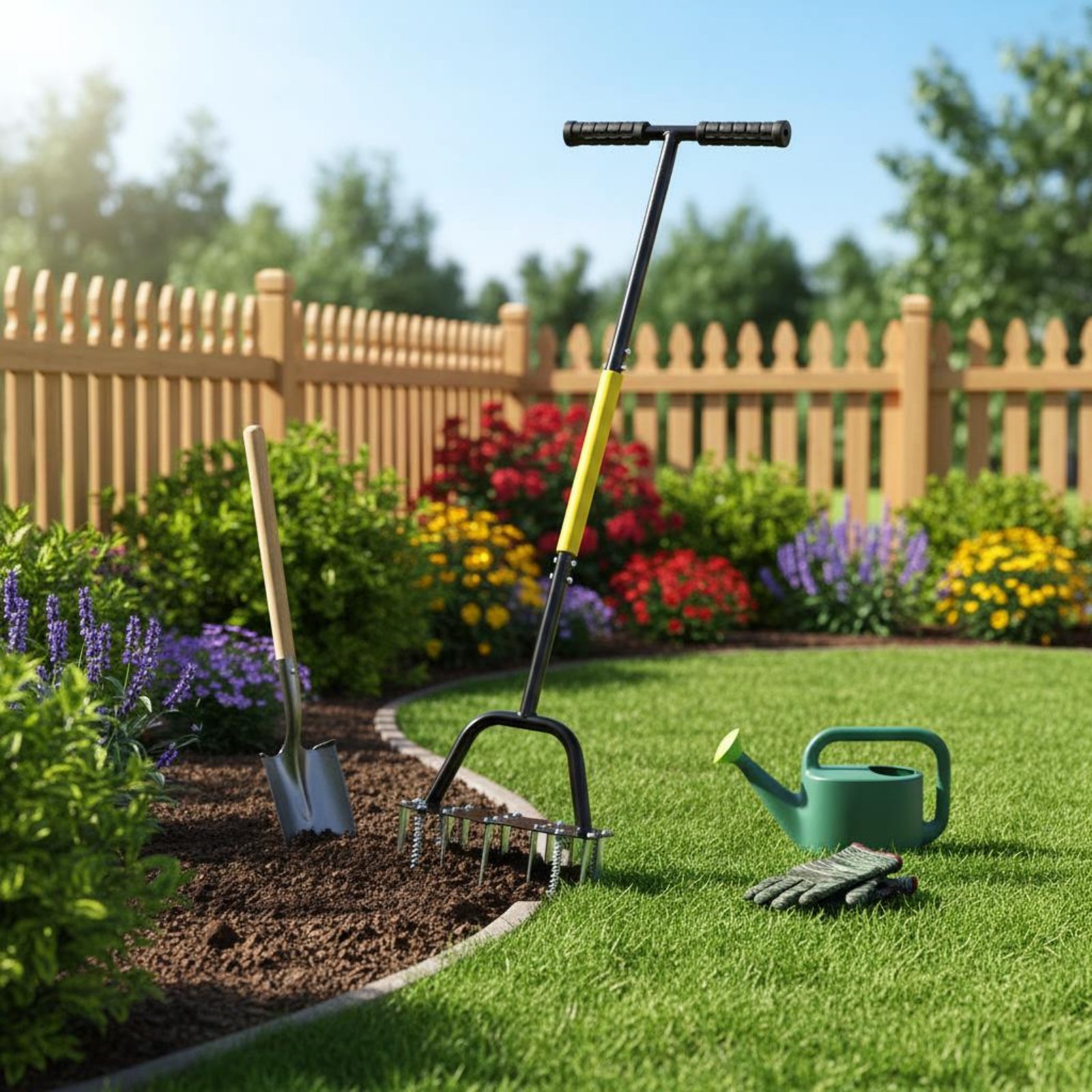 เครื่องตัดขอบสนามหญ้าแบบครึ่งว - Gardening Tools Uses บทวิจารณ์และราคา