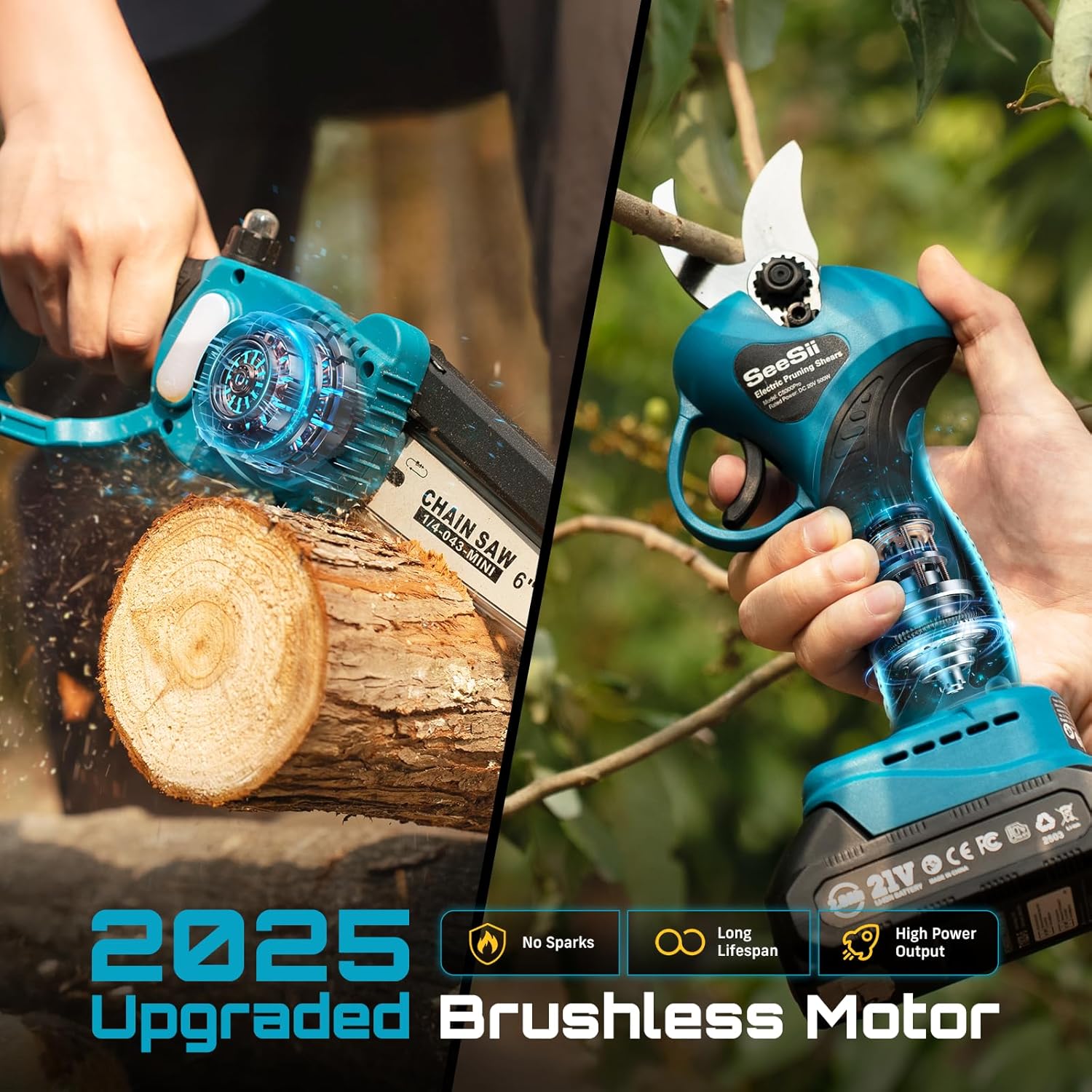 SEESII เลื่อยไฟฟ้าไร้แปรงถ่าน  - Gardening Tools To Cut Branches บทวิจารณ์และราคา