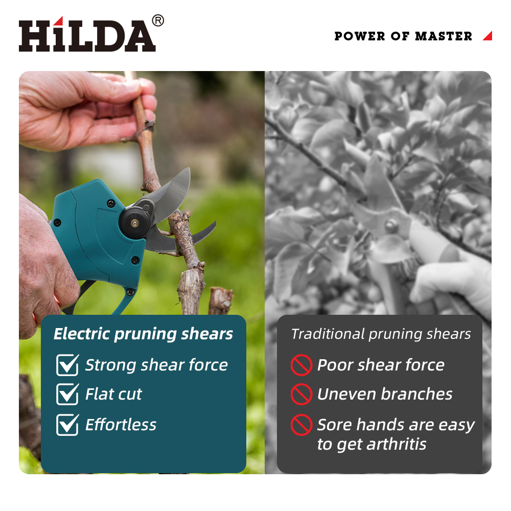 HILDA 18V กรรไกรตัดแต่งกิ่งไฟฟ - Gardening Tools Combo บทวิจารณ์และราคา