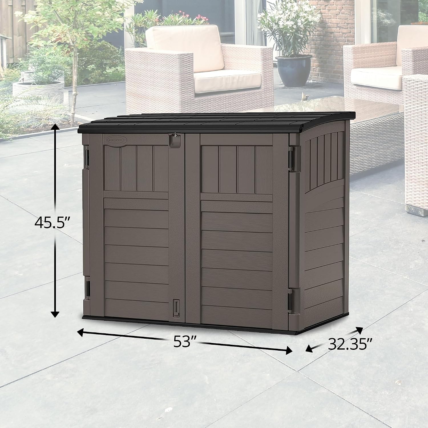 โรงเก็บของกลางแจ้งสำหรับสวนหลั - Gardening Tools Box บทวิจารณ์และราคา
