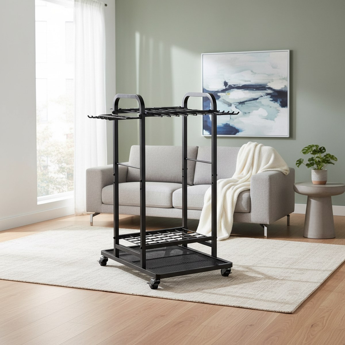 รถเข็นเครื่องมือทำสวนแบบแข็งแร - Gardening Tools Rack บทวิจารณ์และราคา