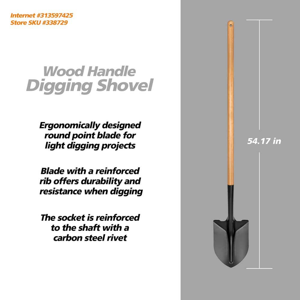 พลั่วขุดดินเหล็กกล้าคาร์บอนสำห - Gardening Hand Tools Yard บทวิจารณ์และราคา