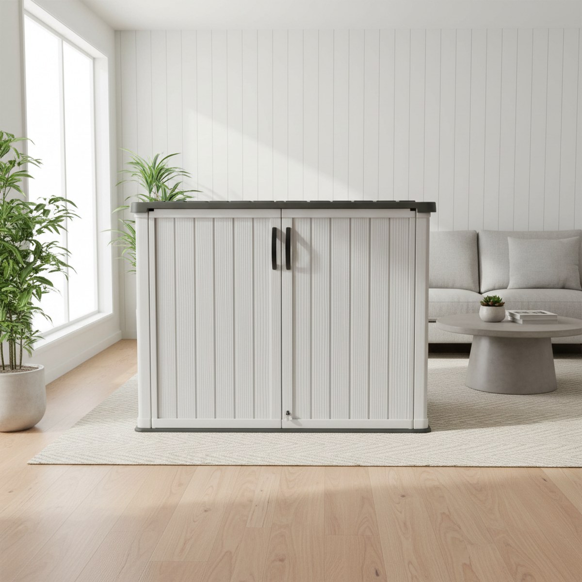 ห้องเก็บของกลางแจ้งขนาดใหญ่ทำจ - Gardening Tools Box บทวิจารณ์และราคา