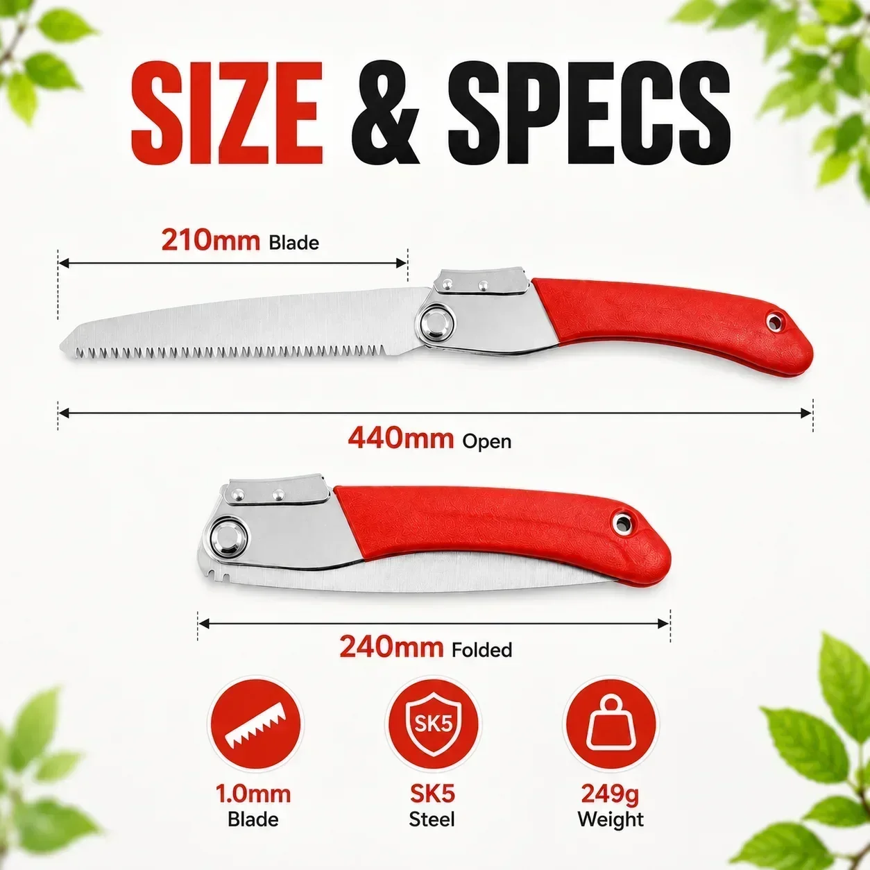 เลื่อยตัดกิ่งแบบพับได้ 210 มม. - Gardening Tools To Cut Branches บทวิจารณ์และราคา